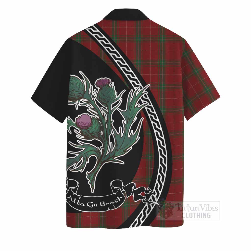 Carruthers Family Crest Tartan Hawaiian Shirt Alba Thistle Inspired - Tartan Vibes Clothing