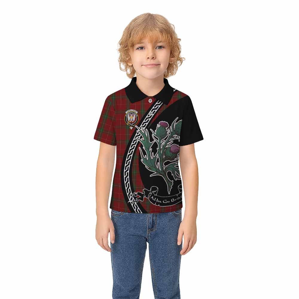 Carruthers Family Crest Tartan Kid Polo Shirt Alba Thistle Inspired - Tartan Vibes Clothing