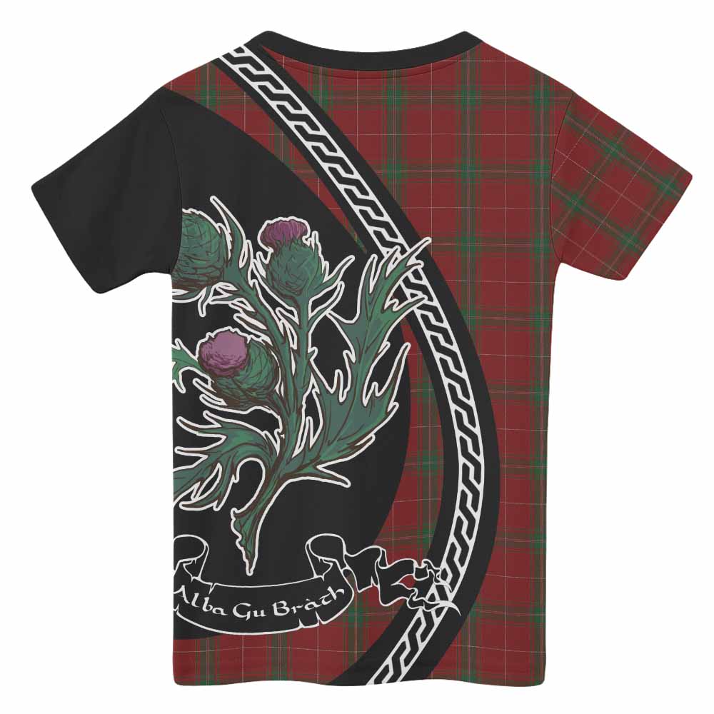 Carruthers Family Crest Tartan Kid T-shirt Alba Thistle Inspired - Tartan Vibes Clothing