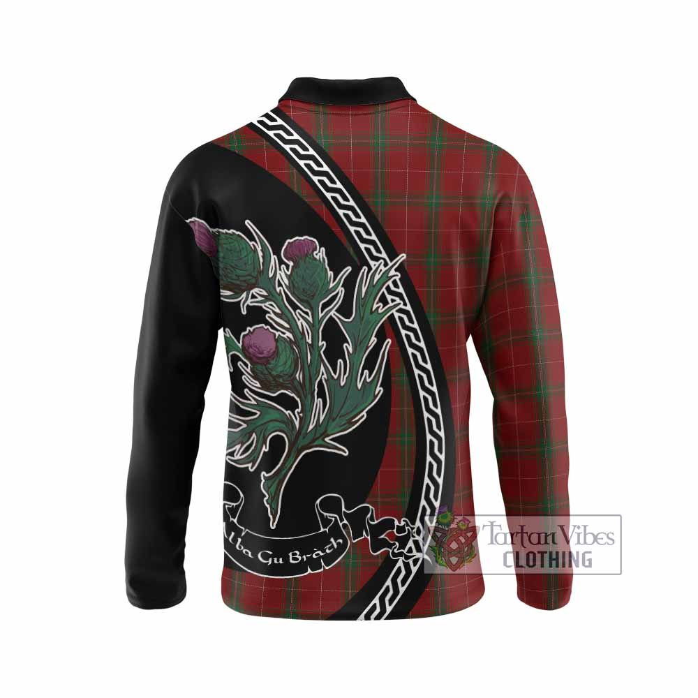 Carruthers Family Crest Tartan Long Sleeve Polo Shirt Alba Thistle Inspired - Tartan Vibes Clothing