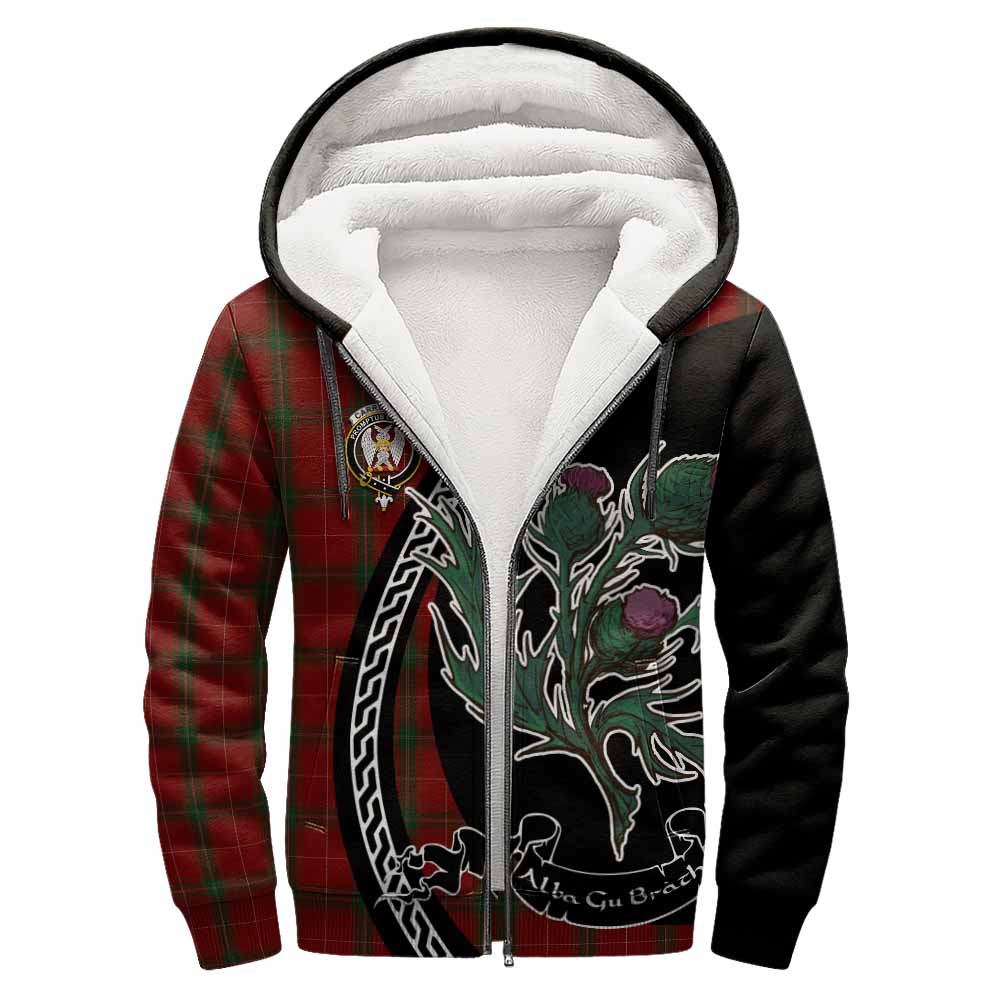 Carruthers Family Crest Tartan Sherpa Hoodie Alba Thistle Inspired - Tartan Vibes Clothing
