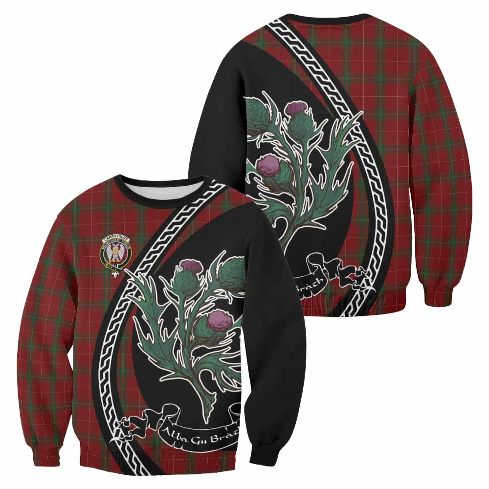 Carruthers Family Crest Tartan Sweatshirt Alba Thistle Inspired - Tartan Vibes Clothing