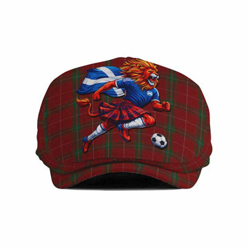 Carruthers Scotland Football Tartan Flat Cap, Jeff Cap Lion Mascot Go Scottish Flat Cap - Tartan Vibes Clothing