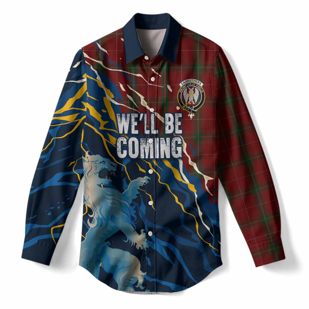 Carruthers Scotland Tartan Women Casual Shirt WC2026 Football - We'll Be Coming