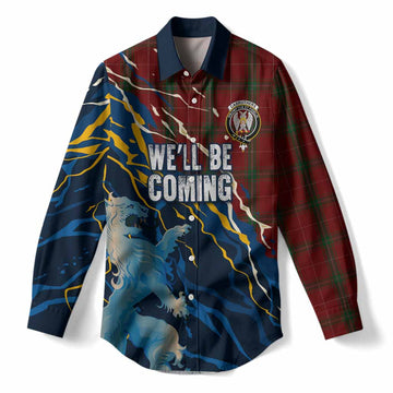 Carruthers Scotland Tartan Women Casual Shirt WC2026 Football - We'll Be Coming
