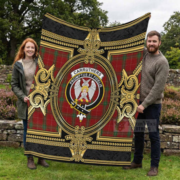 Carruthers Scottish Tartan Crest Blanket Royal Stylized - Tartan Vibes Clothing