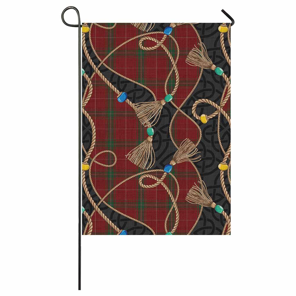 Carruthers Scottish Tartan Twisted Ropes Stylized Garden Flag 59 × 35 in (150 × 89 cm) - Tartan Vibes Clothing