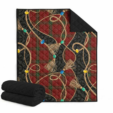 Carruthers Scottish Tartan Twisted Ropes Stylized Premium Quilt Super King Quilt 91" x 110" - Tartan Vibes Clothing