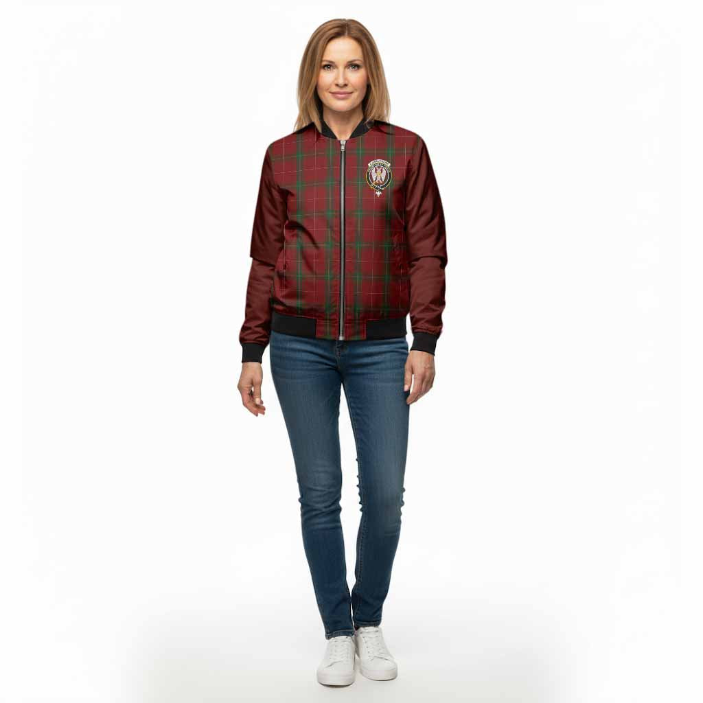 Carruthers Tartan Accent Bomber Jacket with Family Crest