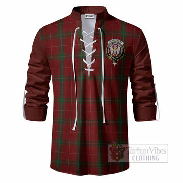 Carruthers Tartan Accent Ghillie Shirt with Family Crest
