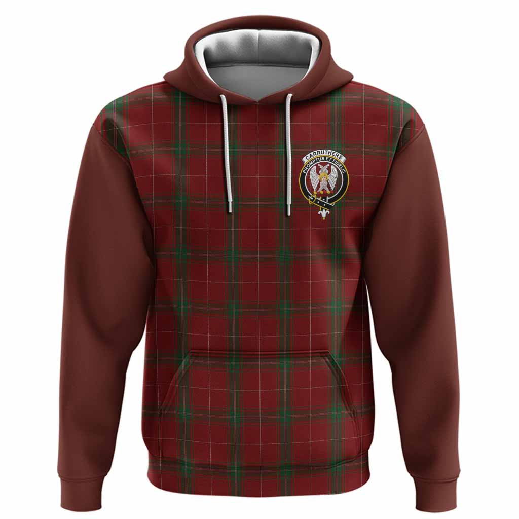 Carruthers Tartan Accent Hoodie with Family Crest
