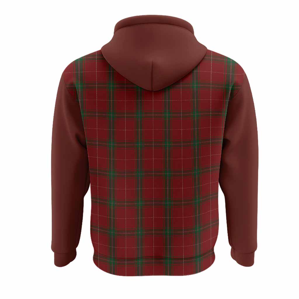 Carruthers Tartan Accent Hoodie with Family Crest