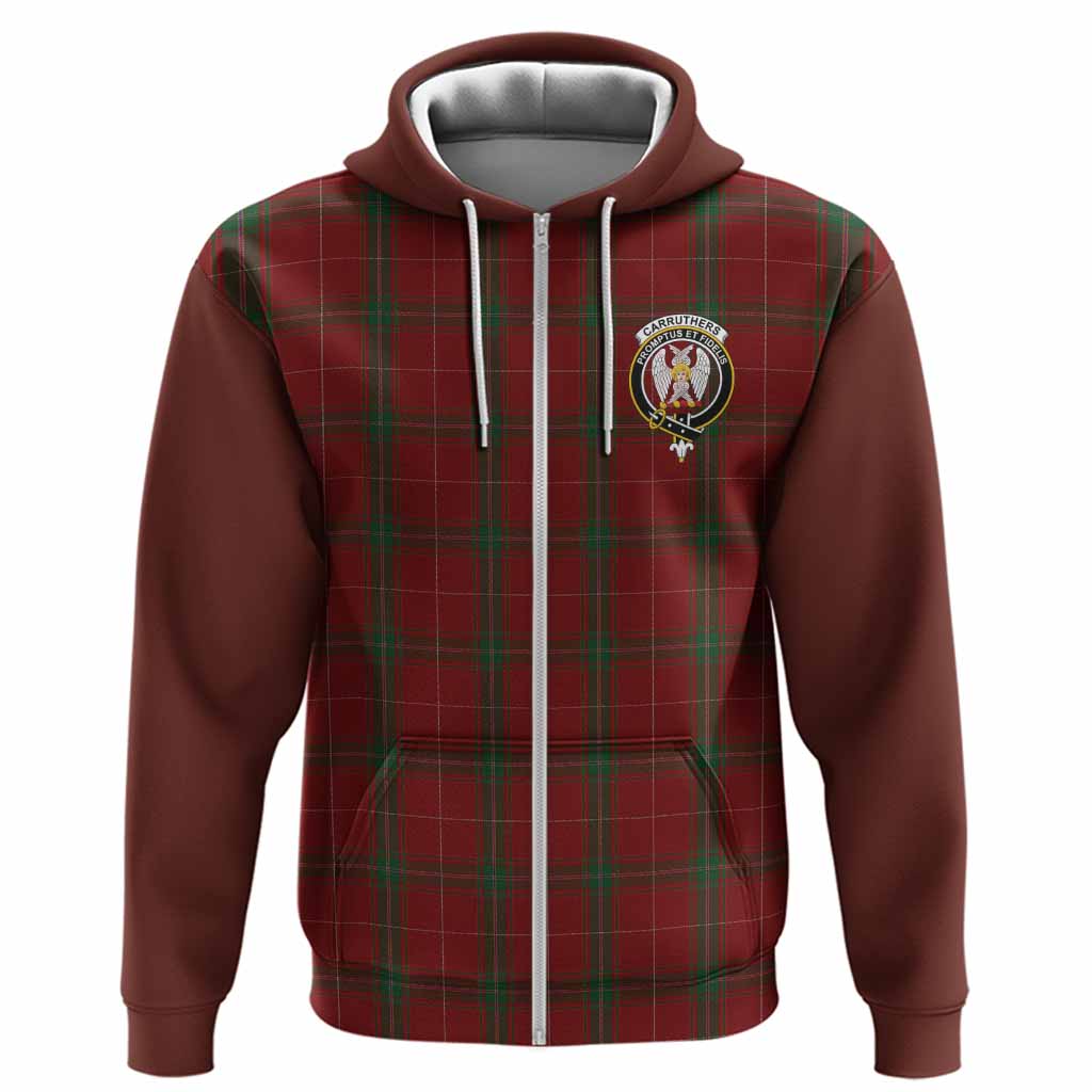 Carruthers Tartan Accent Hoodie with Family Crest