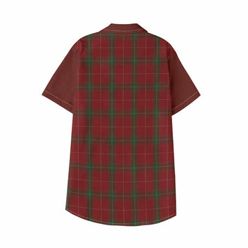 Carruthers Tartan Accent Kid Hawaiian Shirt with Family Crest