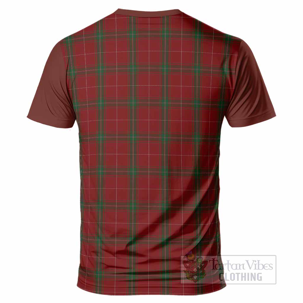 Carruthers Tartan Accent T-Shirt with Family Crest