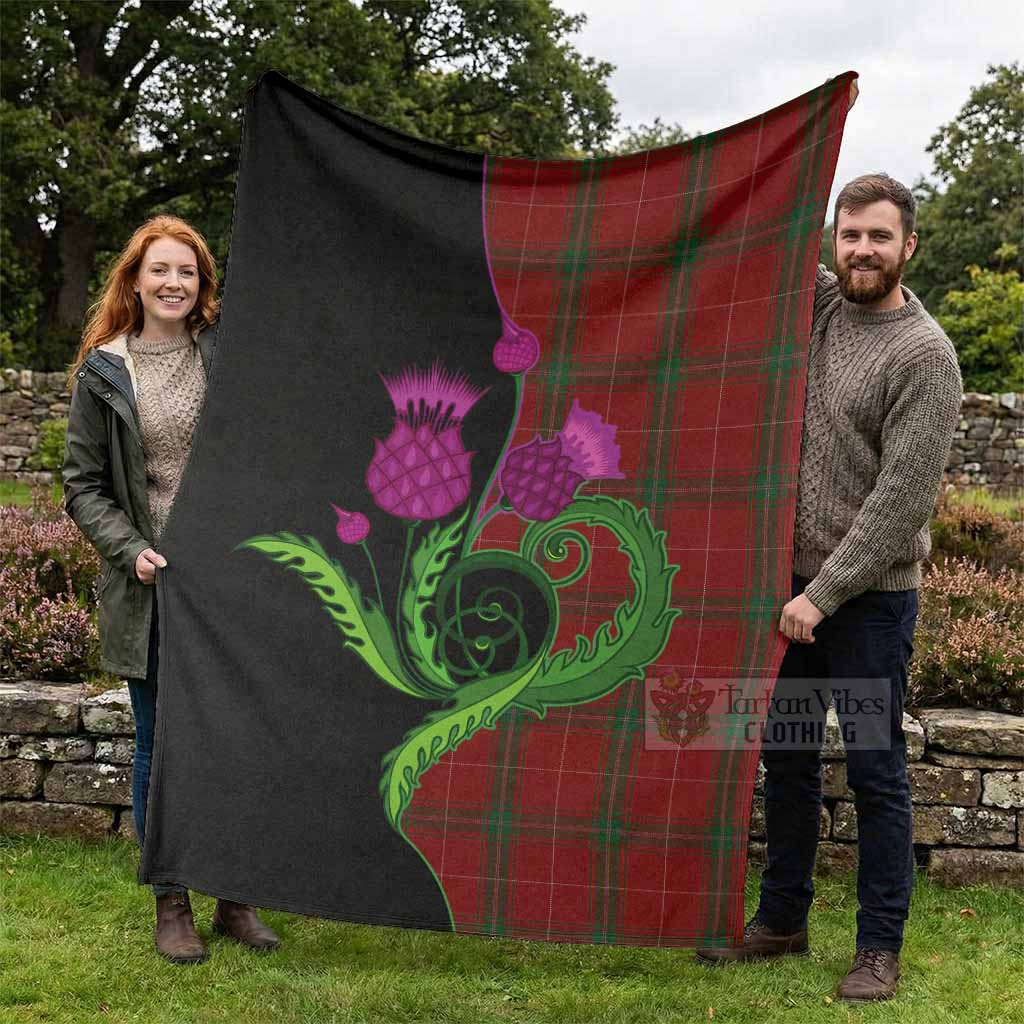 Carruthers Tartan Blanket Traditional Scottish Thistle - Tartan Vibes Clothing