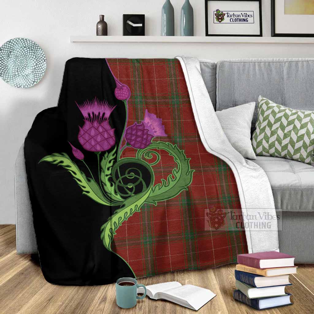 Carruthers Tartan Blanket Traditional Scottish Thistle - Tartan Vibes Clothing