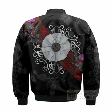 Carruthers Tartan Bomber Jacket Jacobite White Rose - Tartan Vibes Clothing
