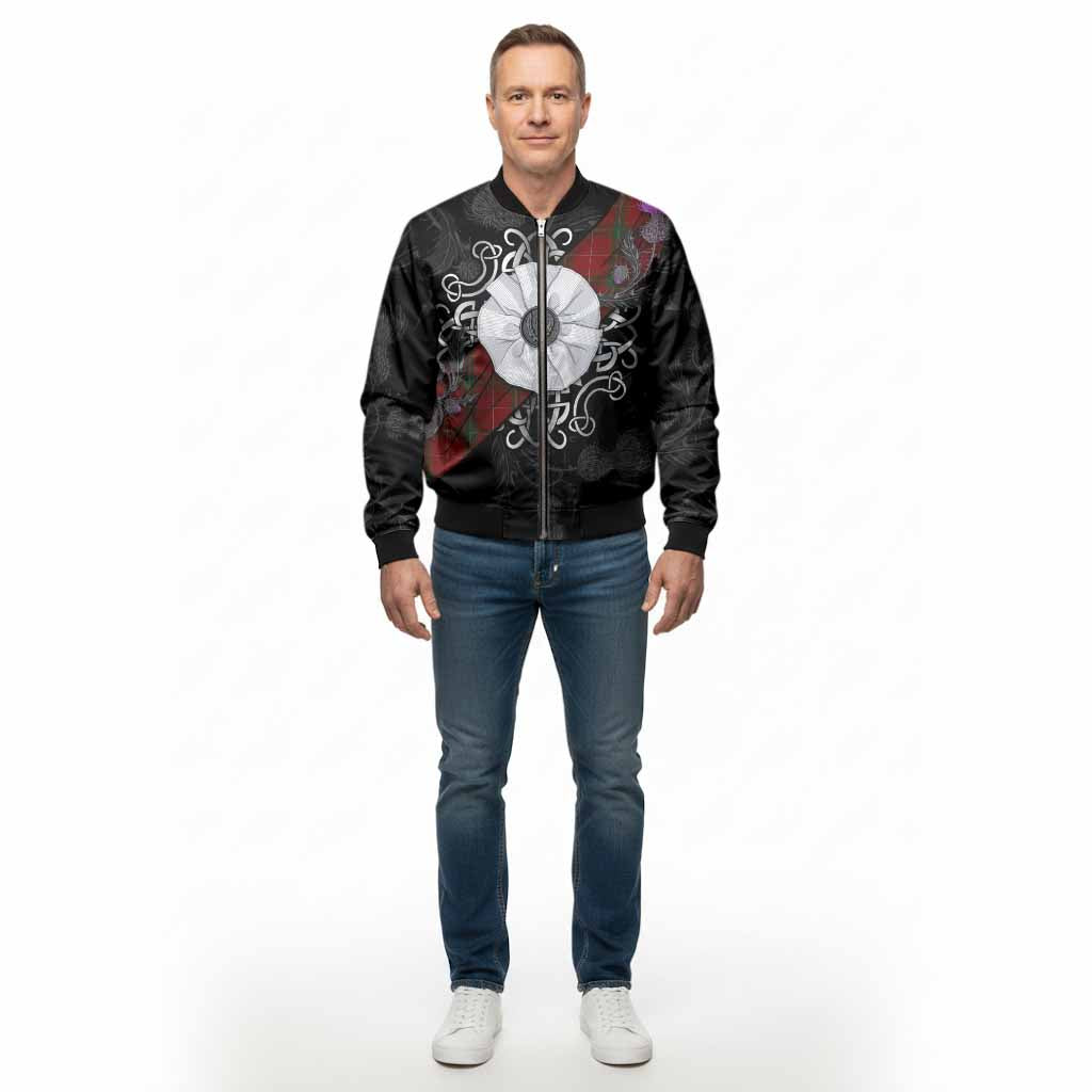 Carruthers Tartan Bomber Jacket Jacobite White Rose - Tartan Vibes Clothing