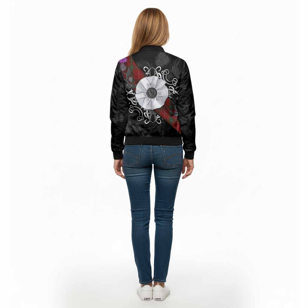 Carruthers Tartan Bomber Jacket Jacobite White Rose - Tartan Vibes Clothing