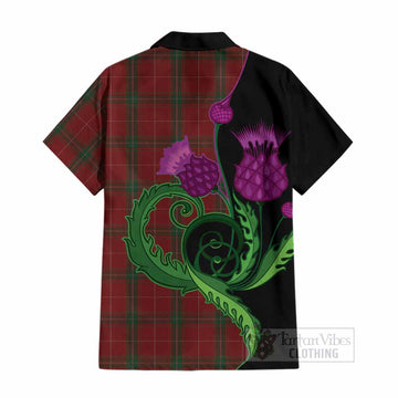 Carruthers Tartan Cotton Hawaiian Shirt Traditional Scottish Thistle