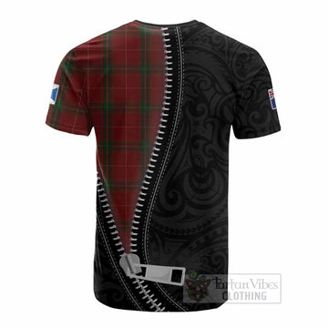 Carruthers Tartan Cotton T-shirt New Zealand Pattern Unique Zipper Stylized