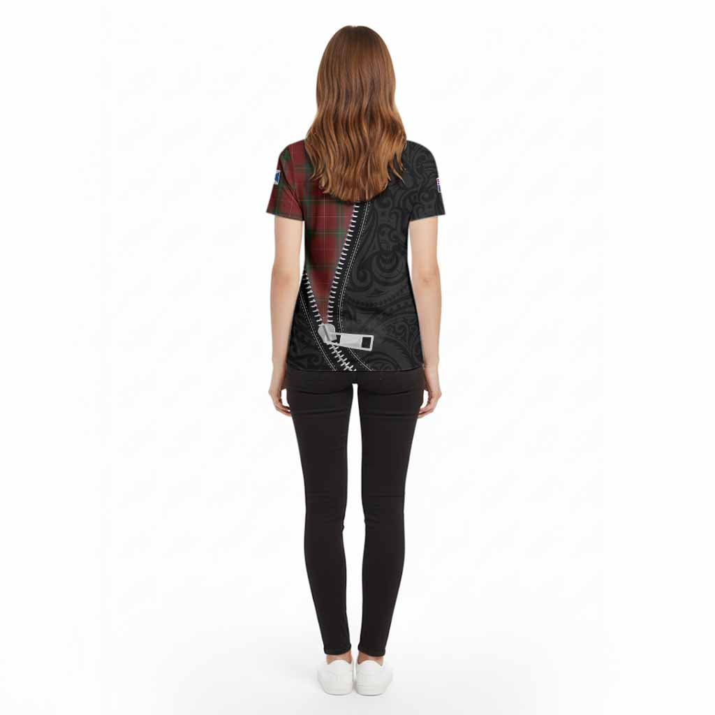 Carruthers Tartan Cotton T-shirt New Zealand Pattern Unique Zipper Stylized