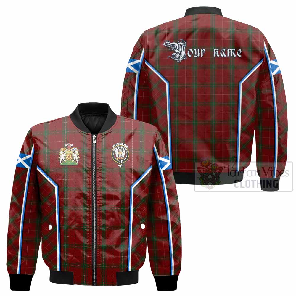 Carruthers Tartan Crest Bomber Jacket Scotland Coat of Arm Flag Style - Tartan Vibes Clothing