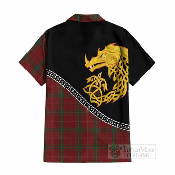 Carruthers Tartan Crest Cotton Hawaiian Shirt Legendary Dragon Knot Half Style