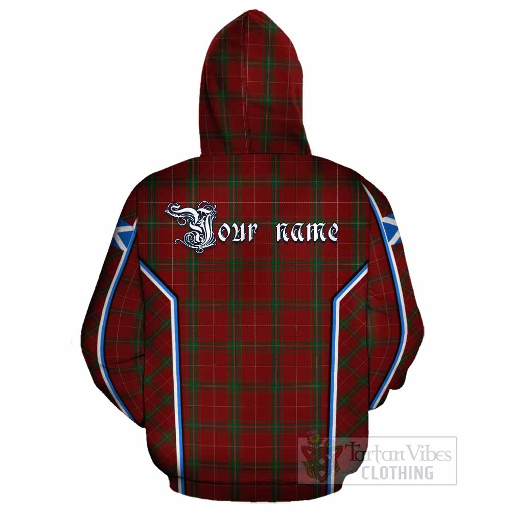 Carruthers Tartan Crest Cotton Hoodie Scotland Coat of Arm Flag Style - Tartan Vibes Clothing