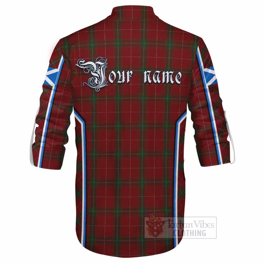 Carruthers Tartan Crest Ghillie Kilt Shirt Scotland Coat of Arm Flag Style - Tartan Vibes Clothing