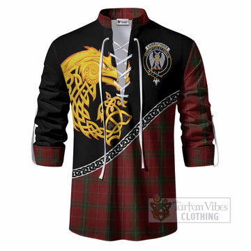 Carruthers Tartan Crest Ghillie Shirt Legendary Dragon Knot Half Style