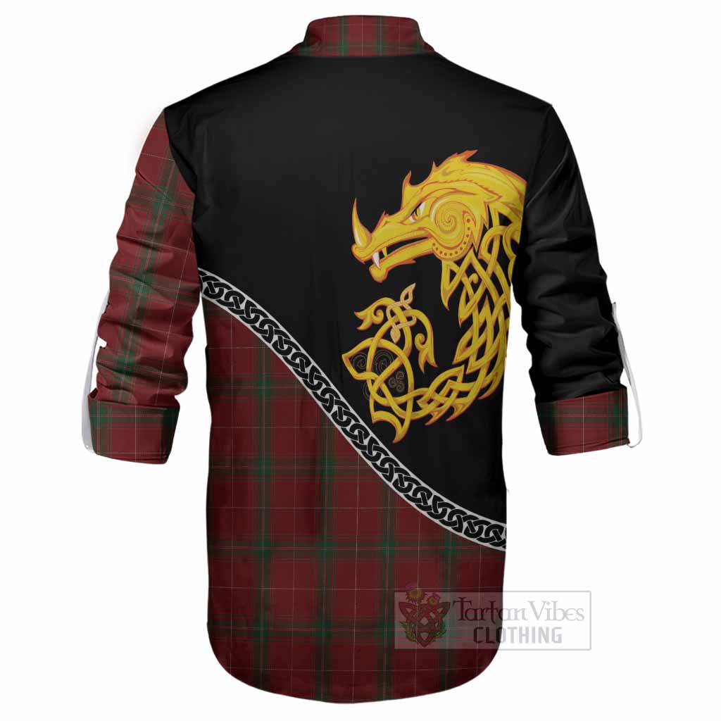 Carruthers Tartan Crest Ghillie Shirt Legendary Dragon Knot Half Style