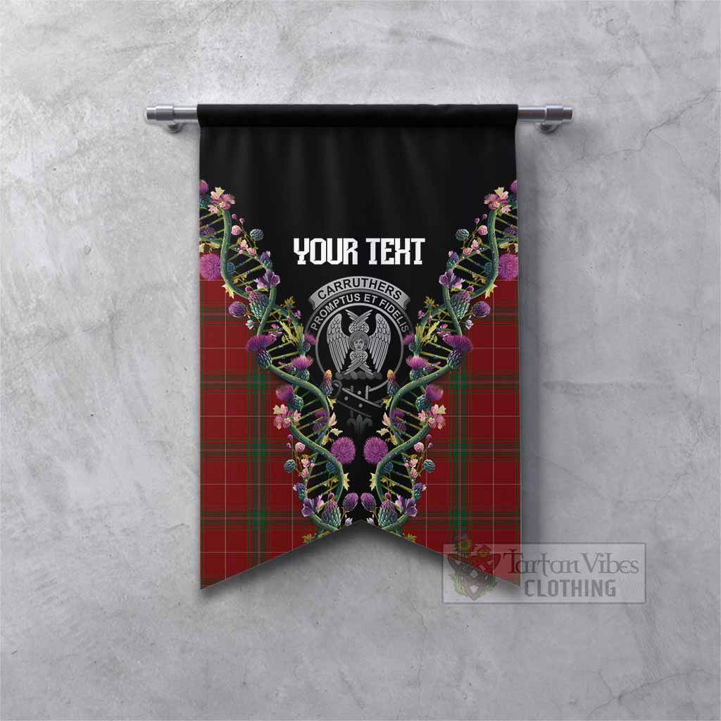 Carruthers Tartan Crest Gonfalon Scottish Heritage Thistle DNA