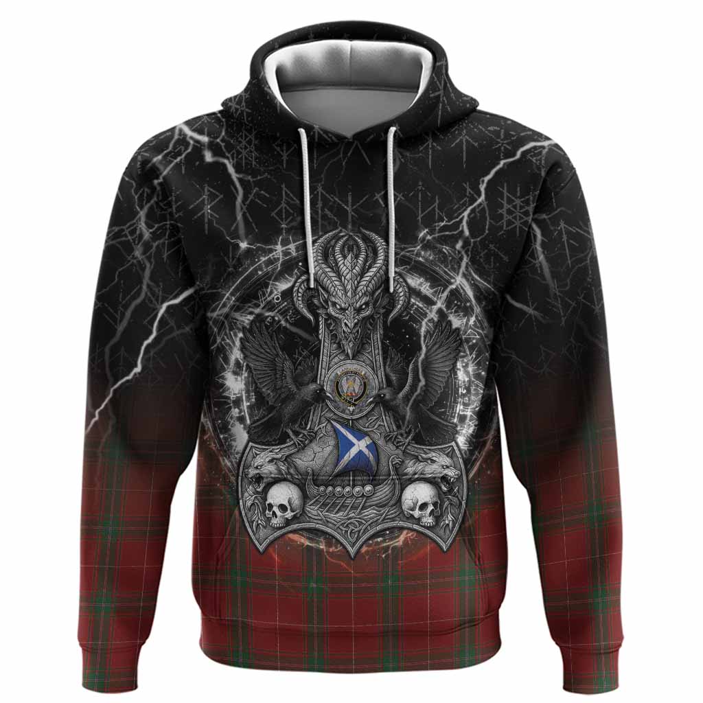 Carruthers Tartan Crest Hoodie Celtic Odin's Raven Legacy