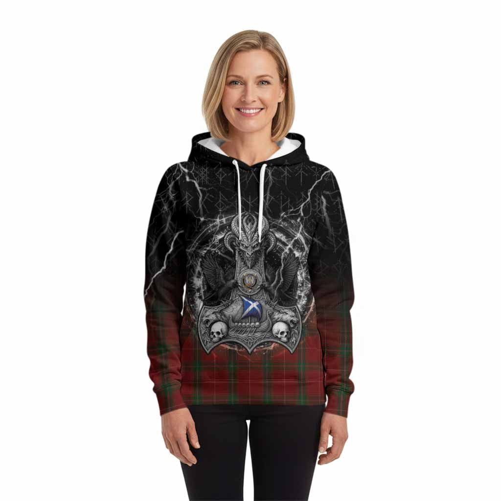 Carruthers Tartan Crest Hoodie Celtic Odin's Raven Legacy