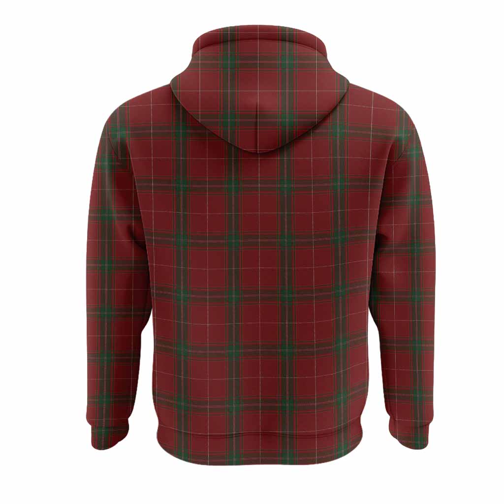 Carruthers Tartan Crest Hoodie Ferocious Lion Style