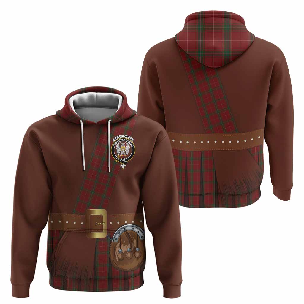 Carruthers Tartan Crest Hoodie Kilt Costume Style