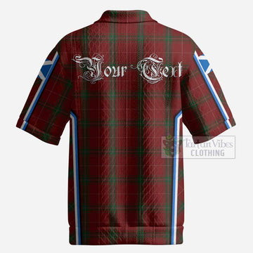 Carruthers Tartan Crest Men’s Polo Sweater Top Scotland Coat of Arm Flag Style