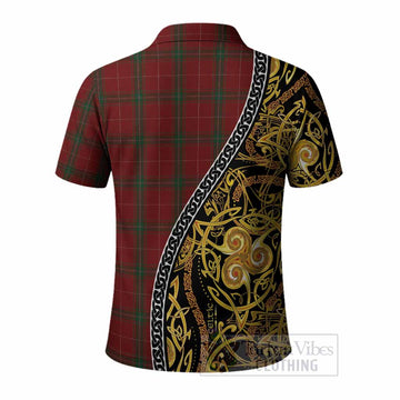 Carruthers Tartan Crest Polo Shirt Celtic Knot and Triple Trickle Spiral Symbols