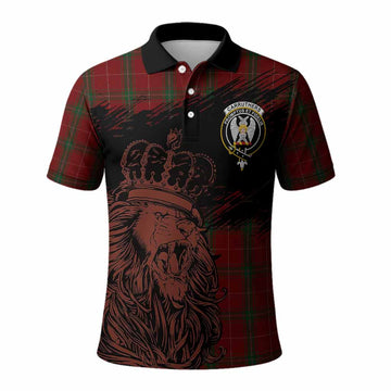 Carruthers Tartan Crest Polo Shirt Crowned Lion Heritage Style