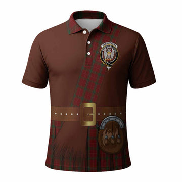 Carruthers Tartan Crest Polo Shirt Kilt Costume Style