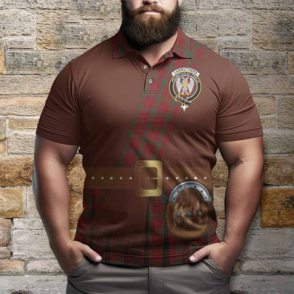 Carruthers Tartan Crest Polo Shirt Kilt Costume Style