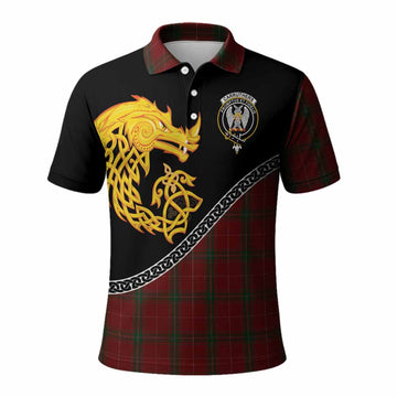 Carruthers Tartan Crest Polo Shirt Legendary Dragon Knot Half Style
