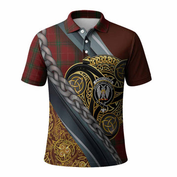 Carruthers Tartan Crest Polo Shirt Scottish Triskele Celtic