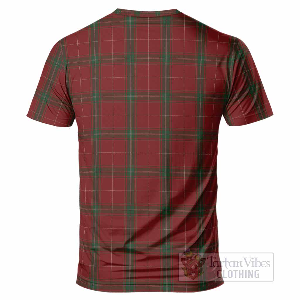 Carruthers Tartan Crest T-Shirt Ferocious Lion Style