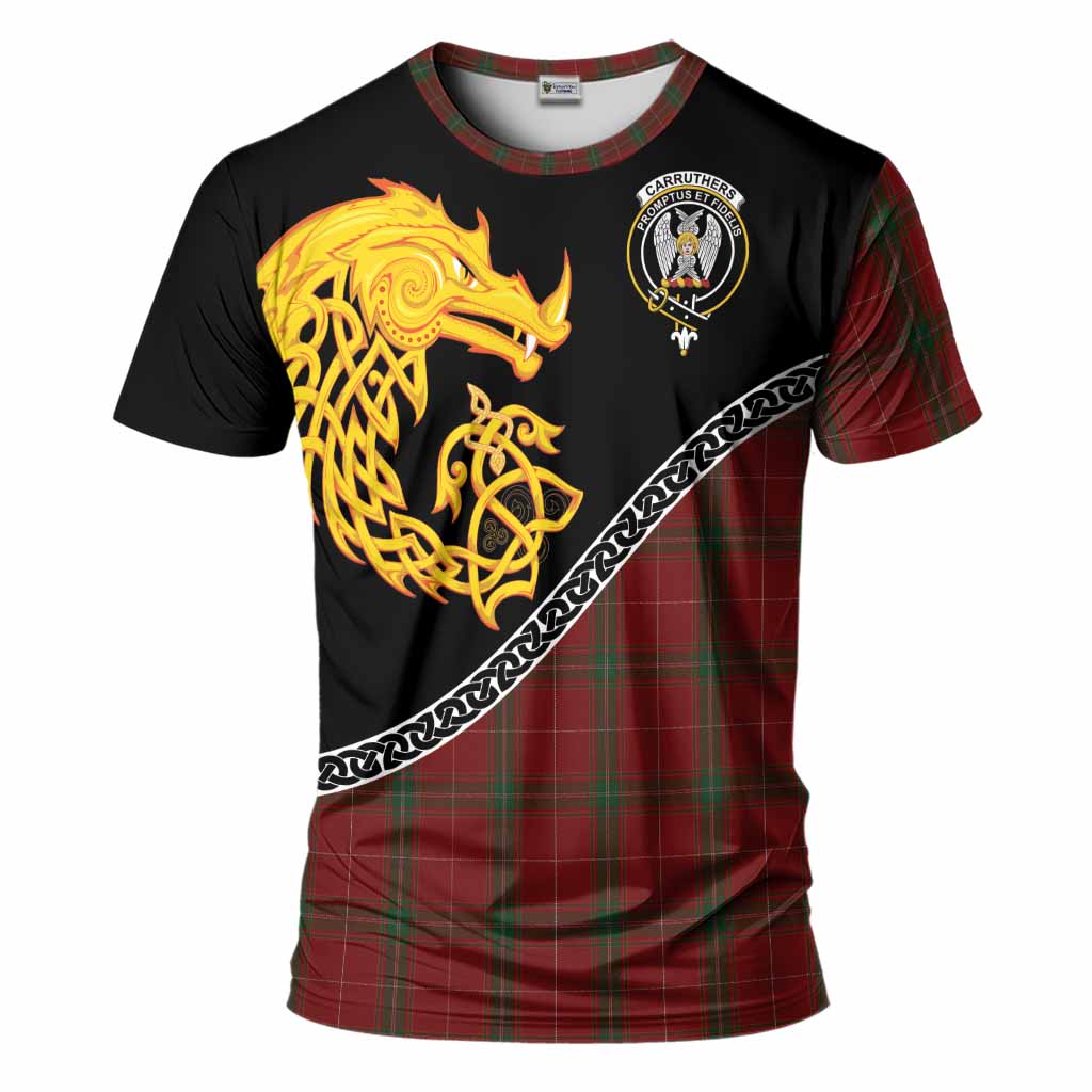 Carruthers Tartan Crest T-Shirt Legendary Dragon Knot Half Style