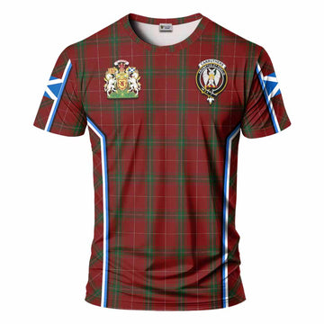 Carruthers Tartan Crest T-shirt Scotland Coat of Arm Flag Style - Tartan Vibes Clothing