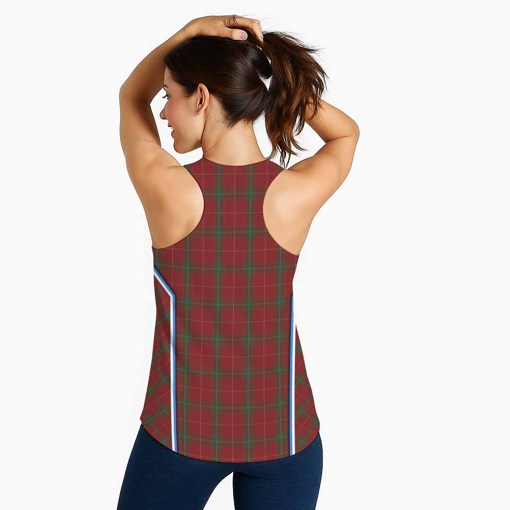 Carruthers Tartan Crest Women Racerback Tanks Scotland Coat of Arm Flag Style - Tartan Vibes Clothing