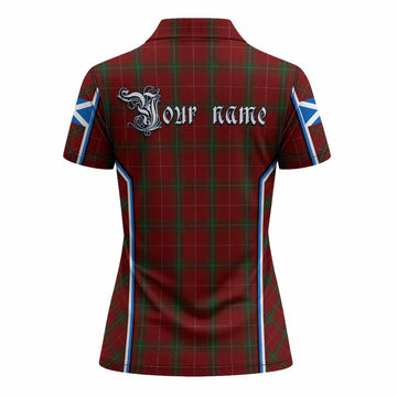 Carruthers Tartan Crest Women's Polo Shirt Scotland Coat of Arm Flag Style